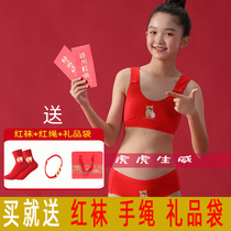 Girls birthday underwear suit red cotton development period small vest 12-year-old girl bra middle child Tiger year