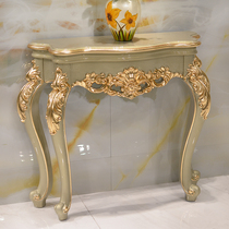 European-style solid wood porch table 1 meter entrance cabinet corridor aisle entrance door American decoration cabinet against the wall small table
