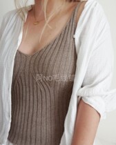 Y vest Lady ribbed tight vest A No Chinese weaving graphic text description drawing