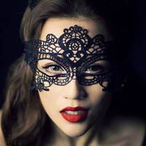 Fun mask mask Couple flirting blindfold Masquerade ball Sexy lace Black hollow lace Adult supplies