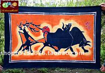 Batik painting Guizhou Miao handmade batik ethnic characteristics batik decoration wall hanging field 135CM * 85CM