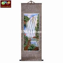 Batik painting batik decoration wall hanging gift gift gift batik scroll painting Huangguoshu Waterfall