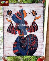 Preferential batik painting Guizhou Miao batik ethnic characteristics decorative wall hanging decoration decoration 110*90CM