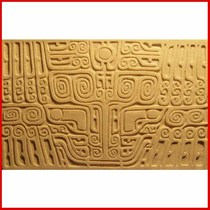 Upper Hailong chapter sandstone Chinese imitation ancient background wall brick imitation ancient relief background wall fresco-bronze plate