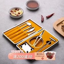 Kajima house eating crab tools household crab eight pieces of stainless steel Crab Crab hairy crab clamp removal crab scissors crab needle
