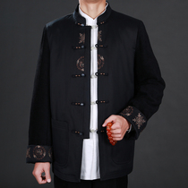 Baifulong ethnic style mens Tang suit jacket high-end Chinese mens cotton-padded jacket fathers middle-aged Tang suit