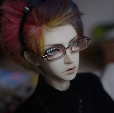 taobao agent 3 points/17 Uncle BJD.SD.dd Ghost Silver Frames Snap/Symatic Men's Glasses ~ Eye Box+Cloth