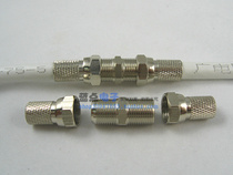 Cable TV Wire Pair Connector Metric F-Head Connector Straight-through Head Extension Connector (Three Piece Set)