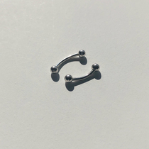 Sterling silver eyebrow nail female 925 hypoallergenic European and American short rod Spice Girl body piercing jewelry lip nail fine Rod umbilical nail nail