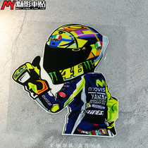Phantom car stickers Motorcycle network Motorcycle rider car stickers Waterproof reflective car stickers Tail box parking stickers