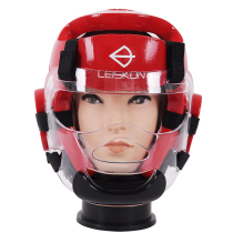 Taekwondo protective helmet mask face protection hat boxing Sanda head protection childrens actual combat competition detachable
