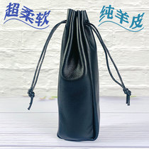 Pure sheepskin handmade pipe bag pipe protective cover accessories black belted bucket bag retro accessories portable