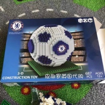 Official genuine Chelsea team emblem building blocks 3D puzzle model football fans souvenir 687 pieces