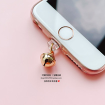 Korean cute ins Wind Mobile phone dust plug headphone phone typeec cartoon super cute pendant charging plug pendant Bell