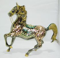 Pakistani bronze handicrafts 20-inch copper horse horse animal European-style home entrance decoration