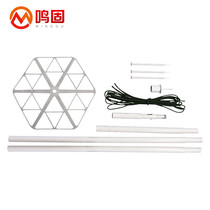 Minggu camouflage net support rod installation fixed ground nail net tensioner White Iron 3 meters a set of ZA1971