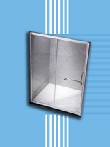 3C glass shower room custom word moving door bathroom partition wet and dry separation Shenzhen package installation