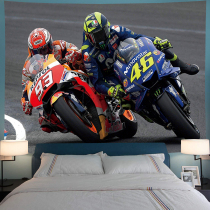 Rossi Marquis big hanging cloth motorcycle locomotive wall decoration tapestry bedside bedroom dormitory bar background wall cloth