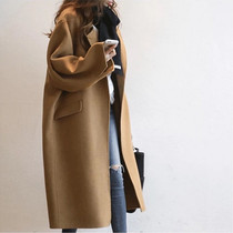 Double-sided cashmere coat women 2021 popular autumn and winter New Long small woolen coat