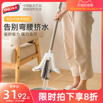 Tai Li sponge mop 2020 new household absorbent rubber cotton type large one to clean wet and dry dual-use hands-free washing