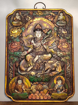 Collection of Nangwood lacquerware in Tibetan area Painted Donka (Manjusri Bodhisattva)