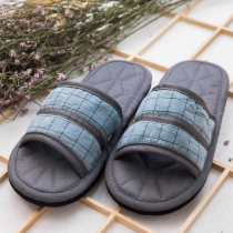 Home Korean couple silent slippers men wooden floor machine wash silent soft bottom non-slip handmade cloth slippers women