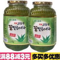 South Korea imported beverage jam Biale honey aloe vera tea 115g * 2 bottles