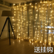 led lights flashing lights string lights girl heart room decoration anchor background bedroom hanging lights Stars curtain waterfall lights