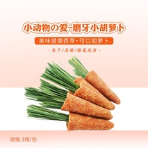 New molars grass radish rabbit ChinChin guinea pig Timothy grass carrot molars snack