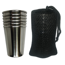 304 stainless steel beer cup drop-proof outdoor portable suit Truck-mounted metal small water cup camping picnic supplies
