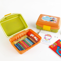 Kindergarten gift children cartoon stationery box easy to open pencil box multifunctional crayon storage box cute pen bag