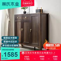 Lins wood new Chinese home door shoe cabinet large capacity three door locker solid wood frame locker JR1N