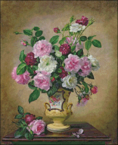 Cross stitch electronic drawings 548 Williams flower 15 rose 300W * 367H100 color XSD source file