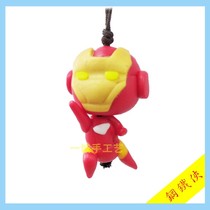 Iron Man Soft Pottery Mobile Phone Chain Handmade Jewelry Big Pendant Creative Gift Jinzhou Manufacturer Supply