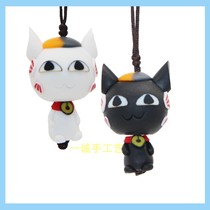 Soft pottery mobile phone chain pure hand-kneaded painted pottery jewelry large pendant cat teacher bag pendant