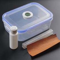 Transparent plastic cigar moisturizing box with thermometer and hygrometer moisturizing strip Cedar wood chip music buckle box storage box Portable