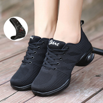 Black dance shoes wear fashion Yang Liping square dance shoes spring and autumn winter dance shoes womens soft bottom water ice dance shoes