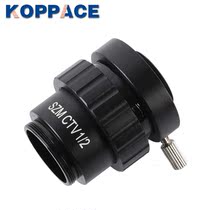Stereoscopic microscope 1 2 interface camera eyepiece 0 5X three-eye stereo microscope 1 2CCD interface