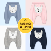 Baby Big Butt Pants Thin Spring and Autumn New Students Wear Baby PP Pants Boys and Girls Haren Pants Spring