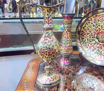 Bronze Pakistan Craft Crafts Copper Pot Gift Decoration Flat Pot Home