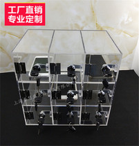 Custom acrylic mobile phone storage box Transparent multi-grid storage cabinet Employee storage box Locked storage box Safe deposit box