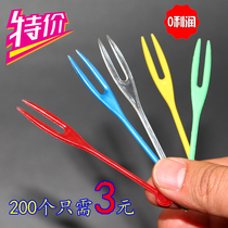 Art fork fruit fork toothpick disposable flower stick fruit stick fruit stick fruit stick transparent sale