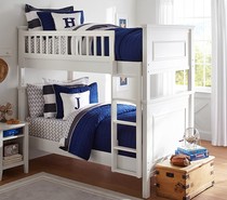 American solid wood furniture Childrens high and low bed twin small apartment type two layers up and down pastoral white mother and child bed customization