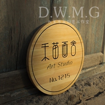 Customizable creative wooden house plate listing decorative plate wooden DIY sign wedding studio studio gift plate