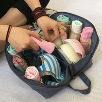 Fabric travel storage bag finishing box bra socks underwear makeup wash bag women Korean underwear storage bag