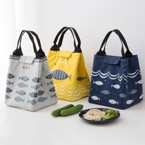 Lunch box handbag Lunch bag small canvas insulation bag Aluminum foil lunch box bag Hand carry thickened with rice bag