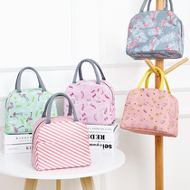 Large capacity Korean hipster printing thermal insulation bag ice printing Bento bag portable portable lunch bag