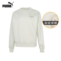 PUMA puma vests women's 2021 winter new sportswear plus velvet crew neck casual pullover 534398-73
