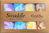 CuddleBug Premium Muslin Baby Swaddle Blankets - 4