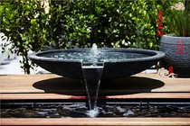 Stone carving bowl courtyard garden landscape flooring pool pool pool Japanese landscape blue stone bowl